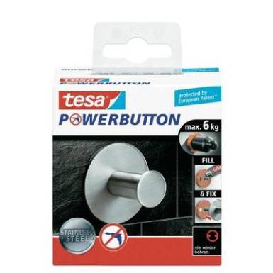 Klasszikus akasztó gomb Ø 50 x 31 mm, Tesa Powerbutton 59330 Klasszikus akasztó gomb Ø 50 x 31 mm, Tesa Powerbutton 59330