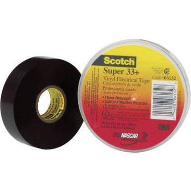 Időjárásálló elektromos szigetelőszalag, 6 m x 19 mm, fekete, 3M Super 33+, 80-6108-3380-0 Időjárásálló elektromos szigetelőszalag, 6 m x 19 mm, fekete, 3M Super 33+, 80-6108-3380-0