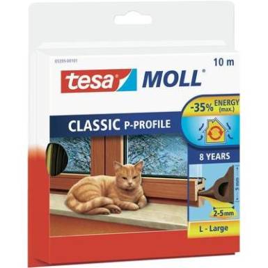 P profilú ablak szigetelő gumi, barna, 10 m x 9 mm, tesamoll TESA 1 tekercs P profilú ablak szigetelő gumi, barna, 10 m x 9 mm, tesamoll TESA 1 tekercs