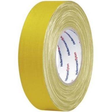 Téphető szövetbetétes ragasztószalag, gaffer tape 50 m x 19 mm, sárga színű HellermannTyton HelaTape Téphető szövetbetétes ragasztószalag, gaffer tape 50 m x 19 mm, sárga színű HellermannTyton HelaTape