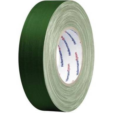 T&eacute;phető sz&ouml;vetbet&eacute;tes ragaszt&oacute;szalag, gaffer tape 50 m x 19 mm, z&ouml;ld sz&iacute;nű HellermannTyton HelaTape