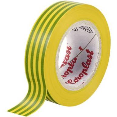 PVC elektromos szigetelő szalag (H x Sz) 25 m x 15 mm, zöld/Sárga PVC 302 Coroplast, tartalom: 1 tekercs PVC elektromos szigetelő szalag (H x Sz) 25 m x 15 mm, zöld/Sárga PVC 302 Coroplast, tartalom: 1 tekercs