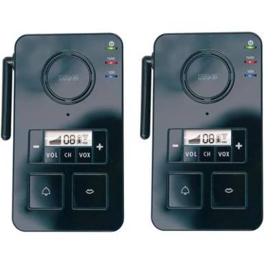 PMR intercom r&aacute;di&oacute; k&eacute;szlet 446MHz-es vezet&eacute;k n&eacute;lk&uuml;li intercom fekete sz&iacute;nben m-e modern-electronics FS 2.1