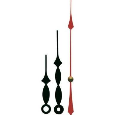 Óramutató készlet, alumínium, fekete, 60x85x115 mm, Classic Óramutató készlet, alumínium, fekete, 60x85x115 mm, Classic