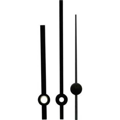 Óramutató készlet, alumínium, 60x80x60mm, fekete, Standard Óramutató készlet, alumínium, 60x80x60mm, fekete, Standard