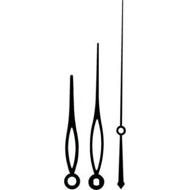 Óramutató készlet, alumínium, fekete 70X90X115mm, modern Óramutató készlet, alumínium, fekete 70X90X115mm, modern