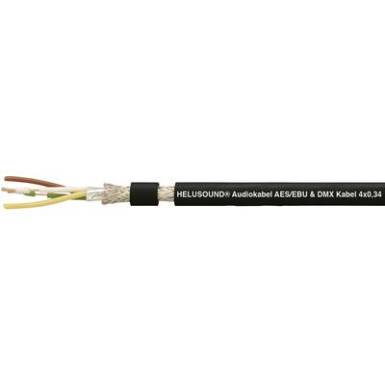 Audio vezeték, AES/EBU & DMX-Kabel 4 x 0,34 mm² Fekete méteráru Helukabel Audio vezeték, AES/EBU & DMX-Kabel 4 x 0,34 mm² Fekete méteráru Helukabel