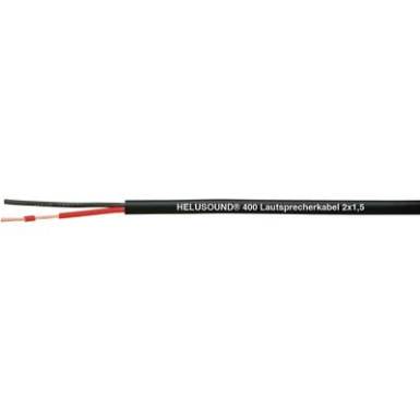 Hangsz&oacute;r&oacute;k&aacute;bel, kerek 2 x 4 mm&sup2; fekete, m&eacute;ter&aacute;ru, Helukabel
