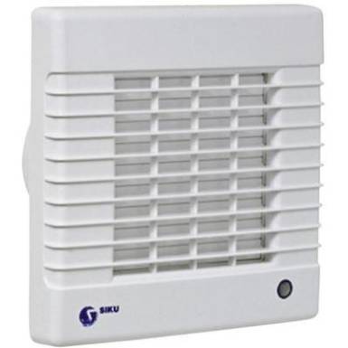Fali &eacute;s mennyezeti szellőző ventil&aacute;tor zsaluval, &Oslash; 150 mm, feh&eacute;r, SIKU 28005