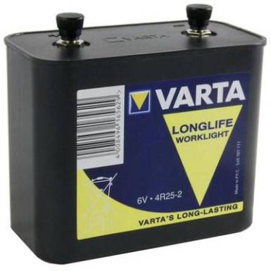 Cink-szén speciális elem, 4R25-2, VARTA Longlife Work 6 V 4R25C,430,GP908X 19 Ah Cink-szén speciális elem, 4R25-2, VARTA Longlife Work 6 V 4R25C,430,GP908X 19 Ah