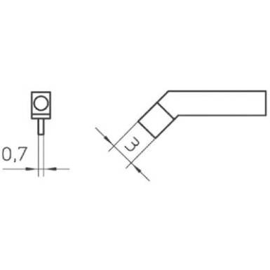 Weller RTW3 egyenes, kétoldalt csapott, véső formájú pákahegy, forrasztóhegy 1.0 mm Weller RTW3 egyenes, kétoldalt csapott, véső formájú pákahegy, forrasztóhegy 1.0 mm
