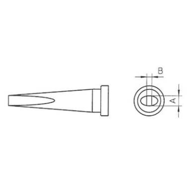 Weller LT-M hosszú, kétoldalt csapott, véső formájú pákahegy, forrasztóhegy 3.2 mm Weller LT-M hosszú, kétoldalt csapott, véső formájú pákahegy, forrasztóhegy 3.2 mm