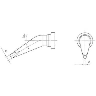 Weller LT-BX hajlított, kétoldalt csapott, véső formájú pákahegy, forrasztóhegy 2.4 mm Weller LT-BX hajlított, kétoldalt csapott, véső formájú pákahegy, forrasztóhegy 2.4 mm