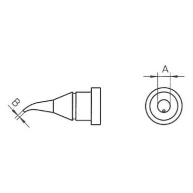 Weller LT pákahegy, forrasztóhegy LT-1X kerek formájú, hajlított, tompa hegy 0.4 mm Weller LT pákahegy, forrasztóhegy LT-1X kerek formájú, hajlított, tompa hegy 0.4 mm