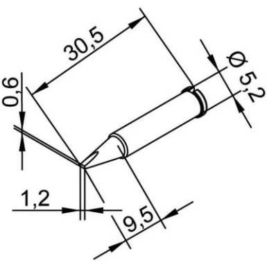 Ersa 102 pákahegy, forrasztóhegy 102 CD LF véső forma 1.2 mm Ersa 102 pákahegy, forrasztóhegy 102 CD LF véső forma 1.2 mm