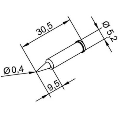 Ersa 102 p&aacute;kahegy, forraszt&oacute;hegy 102 PD LF ceruza form&aacute;j&uacute; hegy 0.4 mm