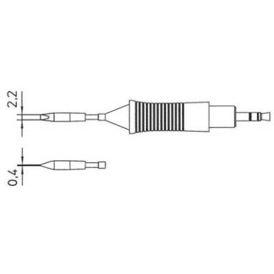 Weller RT8 WMRP mikro pákához hosszú, keskeny, kétoldalt csapott, véső formájú pákahegy, forrasztóhegy 2.2 mm Weller RT8 WMRP mikro pákához hosszú, keskeny, kétoldalt csapott, véső formájú pákahegy, forrasztóhegy 2.2 mm