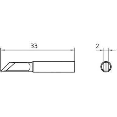 Pákahegy WXP 65-höz, vágó 45°, 2 mm, Weller XNT KN Pákahegy WXP 65-höz, vágó 45°, 2 mm, Weller XNT KN