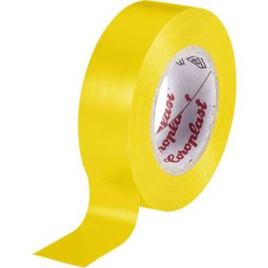 PVC elektromos szigetelőszalag, 10 m x 15 mm, sárga, Coroplast 302 PVC elektromos szigetelőszalag, 10 m x 15 mm, sárga, Coroplast 302