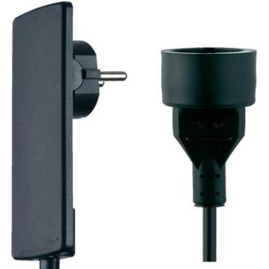 Lapos dugós hálózati hosszabbítókábel 1,5 m, fekete, Schulte Elektrotechnik 151000155100 Lapos dugós hálózati hosszabbítókábel 1,5 m, fekete, Schulte Elektrotechnik 151000155100