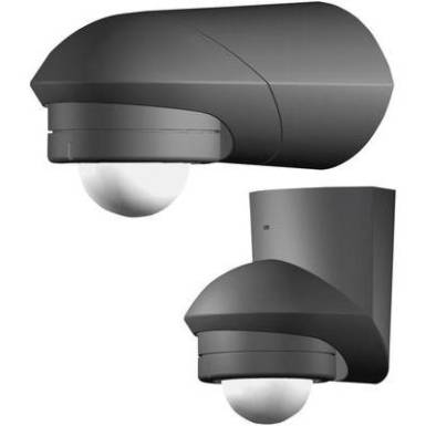 Fali/mennyezeti mozgásérzékelő, fekete, 240°, IP55, relés, Grothe 94534 Fali/mennyezeti mozgásérzékelő, fekete, 240°, IP55, relés, Grothe 94534