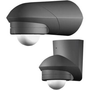 Fali/mennyezeti mozg&aacute;s&eacute;rz&eacute;kelő, fekete, 360&deg;, IP55, rel&eacute;s, Grothe 94535