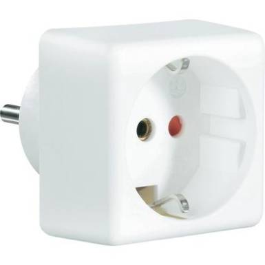 Konnektor átalakító adapter Európa, fehér, 141k Konnektor átalakító adapter Európa, fehér, 141k