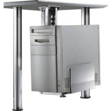 Asztal al&aacute; szerelhető sz&aacute;m&iacute;t&oacute;g&eacute;ph&aacute;z tart&oacute;, max. 30 kg, NewStar CPU D200SILVER