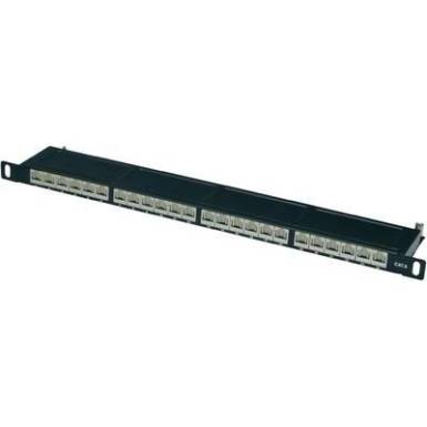 Hálózati patchpanel CAT 624 LAN port 0.5HE Digitus DN-91624S-SL-SH Hálózati patchpanel CAT 624 LAN port 0.5HE Digitus DN-91624S-SL-SH