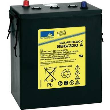 Szolár akku 6 V 330 Ah GNB Sonnenschein NGSB060330HS0CA Ólom-zselés (Sz x Ma x Mé) 312 x 359 x 182 mm Szolár akku 6 V 330 Ah GNB Sonnenschein NGSB060330HS0CA Ólom-zselés (Sz x Ma x Mé) 312 x 359 x 182 mm