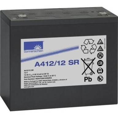 Ólomakku 12 V 12 Ah GNB Sonnenschein A412/12 SR NGA4120012HS0RA Ólom-zselés 181 x 157 x 76 mm 6,35 mm-es dugó Ólomakku 12 V 12 Ah GNB Sonnenschein A412/12 SR NGA4120012HS0RA Ólom-zselés 181 x 157 x 76 mm 6,35 mm-es dugó