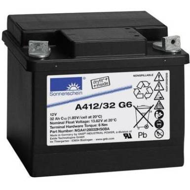 Ólomakku 12 V 32 Ah GNB Sonnenschein A412/32 G6 NGA4120032HS0BA Ólom-zselés 210 x 175 x 175 mm Karbantartásmentes Ólomakku 12 V 32 Ah GNB Sonnenschein A412/32 G6 NGA4120032HS0BA Ólom-zselés 210 x 175 x 175 mm Karbantartásmentes