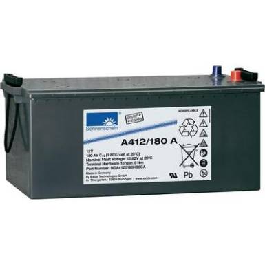 &Oacute;lomakku 12 V 180 Ah GNB Sonnenschein A412/180 A NGA4120180HS0CA &Oacute;lom-zsel&eacute;s 518 x 238 x 274 mm Karbantart&aacute;smentes