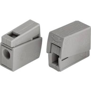 Lámpa vezetékösszekötő 2 vezetékes, 0,5 - 2,5 mm² 24A, szürke, 1 db, WAGO 224-101 Lámpa vezetékösszekötő 2 vezetékes, 0,5 - 2,5 mm² 24A, szürke, 1 db, WAGO 224-101
