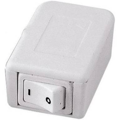 interBär 1 pólusú zsinórkapcsoló, 10 A 250 V/AC, fehér interBär 1 pólusú zsinórkapcsoló, 10 A 250 V/AC, fehér