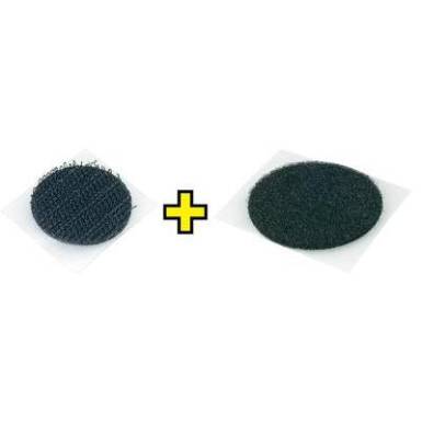 Tépőzár pontok, bolyhos és horgos fél, fekete 25 mm Fastech 1 pár Tépőzár pontok, bolyhos és horgos fél, fekete 25 mm Fastech 1 pár