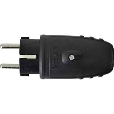 Szerelhető hálózati dugó, gumi, 230 V, fekete, IP44, 173016008 Szerelhető hálózati dugó, gumi, 230 V, fekete, IP44, 173016008