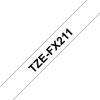 Feliratozó szalag, hajlékony Brother TZe-FX211 Szalagszín: Fehér Szövegszín:Fekete 6 mm 8 m