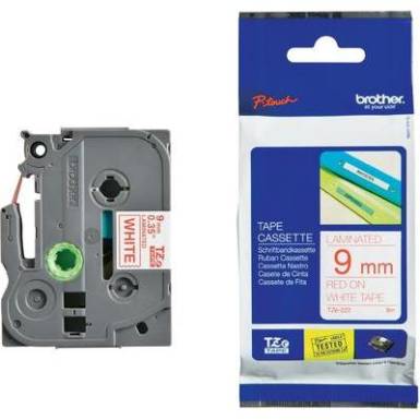 Feliratoz&oacute; szalag Brother TZe-222 Szalagsz&iacute;n: Feh&eacute;r Sz&ouml;vegsz&iacute;n:Piros 9 mm 8 m