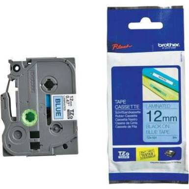 Feliratozó szalag kék/fekete, 12 mm 8 m, Brother TZe-531 Feliratozó szalag kék/fekete, 12 mm 8 m, Brother TZe-531