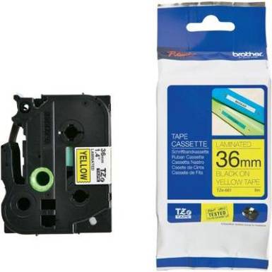 Feliratozó szalag Brother TZe-661 Sárga - Fekete 36 mm 8 m Feliratozó szalag Brother TZe-661 Sárga - Fekete 36 mm 8 m