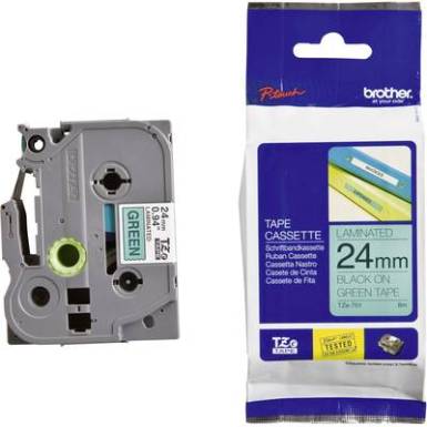 Feliratozó szalag Brother TZe-751 Szalagszín: Zöld Szövegszín:Fekete 24 mm 8 m Feliratozó szalag Brother TZe-751 Szalagszín: Zöld Szövegszín:Fekete 24 mm 8 m