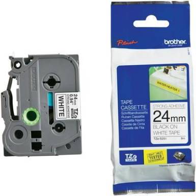 Feliratozó szalag, extra erős tapadás Brother TZe-S251 Szalagszín: Fehér Szövegszín:Fekete 24 mm 8 m Feliratozó szalag, extra erős tapadás Brother TZe-S251 Szalagszín: Fehér Szövegszín:Fekete 24 mm 8 m
