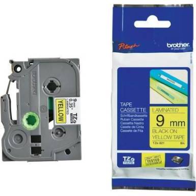 Feliratozó szalag, extra erős tapadás Brother TZe-S621 Szalagszín: Sárga Szövegszín:Fekete 9 mm 8 m Feliratozó szalag, extra erős tapadás Brother TZe-S621 Szalagszín: Sárga Szövegszín:Fekete 9 mm 8 m