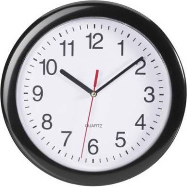 Analóg kvarc falióra, Ø 25 cm, fekete Analóg kvarc falióra, Ø 25 cm, fekete