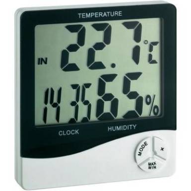 Digitális hőmérő- és légnedvesség mérő, órával, TFA 30.5031 Digitális hőmérő- és légnedvesség mérő, órával, TFA 30.5031