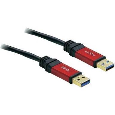 USB kábel 1 x USB 3.0 dugó A- 1 x USB 3.0 dugó A, 2 m, piros, fekete, aranyozott USB kábel 1 x USB 3.0 dugó A- 1 x USB 3.0 dugó A, 2 m, piros, fekete, aranyozott