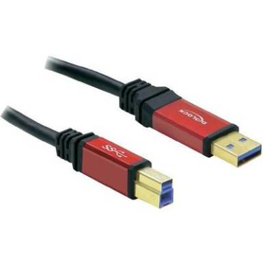 USB kábel 1 x USB 3.0 dugó A- 1 x USB 3.0 dugó B, 5 m, piros, fekete, aranyozott USB kábel 1 x USB 3.0 dugó A- 1 x USB 3.0 dugó B, 5 m, piros, fekete, aranyozott