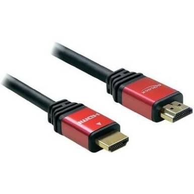 HDMI csatlakoz&oacute;k&aacute;bel [1x HDMI dug&oacute;  1x HDMI dug&oacute;] 3 m piros, fekete