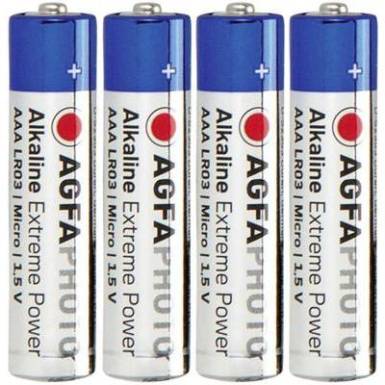 Agfa alkáli mikroelem készlet 4 db, LR03, AAA, LR3 Agfa alkáli mikroelem készlet 4 db, LR03, AAA, LR3
